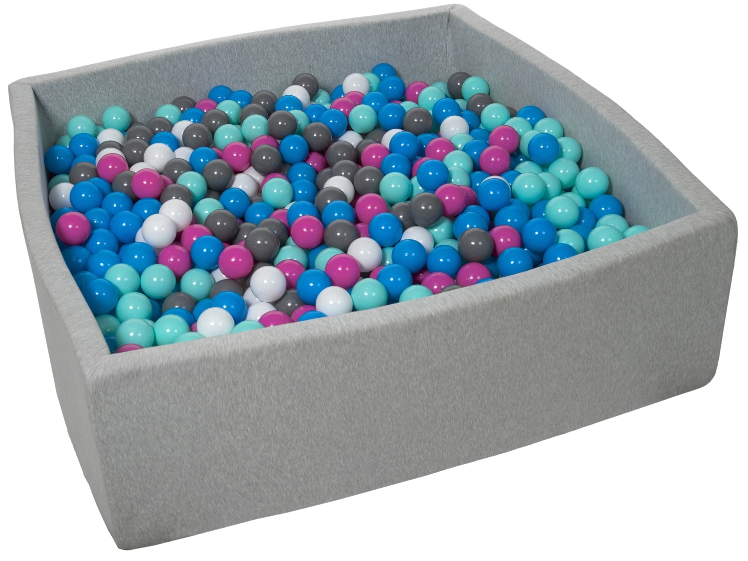 Soft Jersey Baby Kids Children Ball Pit with 1200 balls, Gift, 120x120 cm - Picture 9 of 13